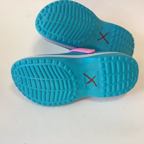 Unbranded Kids Clog Sandals Shoes Blue Pink White Dolphin Water Size 3 34 Child - Picture 12 of 12